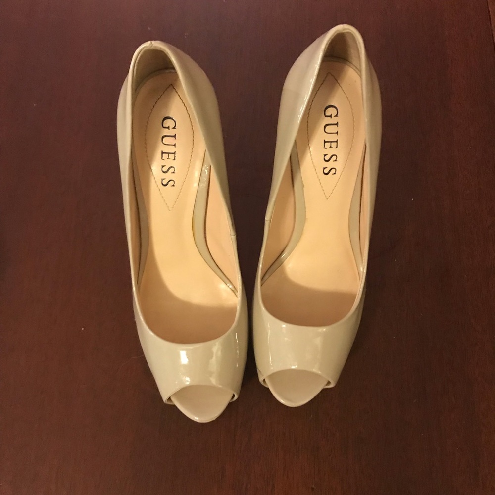 Guess nude high heels open toe stiletto